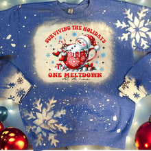 Load image into Gallery viewer, Surviving the Holidays Bleached Tee/Sweatshirt