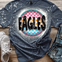 Load image into Gallery viewer, Checkered Mascot bleached tee