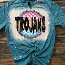 Load image into Gallery viewer, Checkered Mascot bleached tee