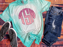 Load image into Gallery viewer, bleached monogram tee