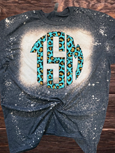 Load image into Gallery viewer, bleached monogram tee
