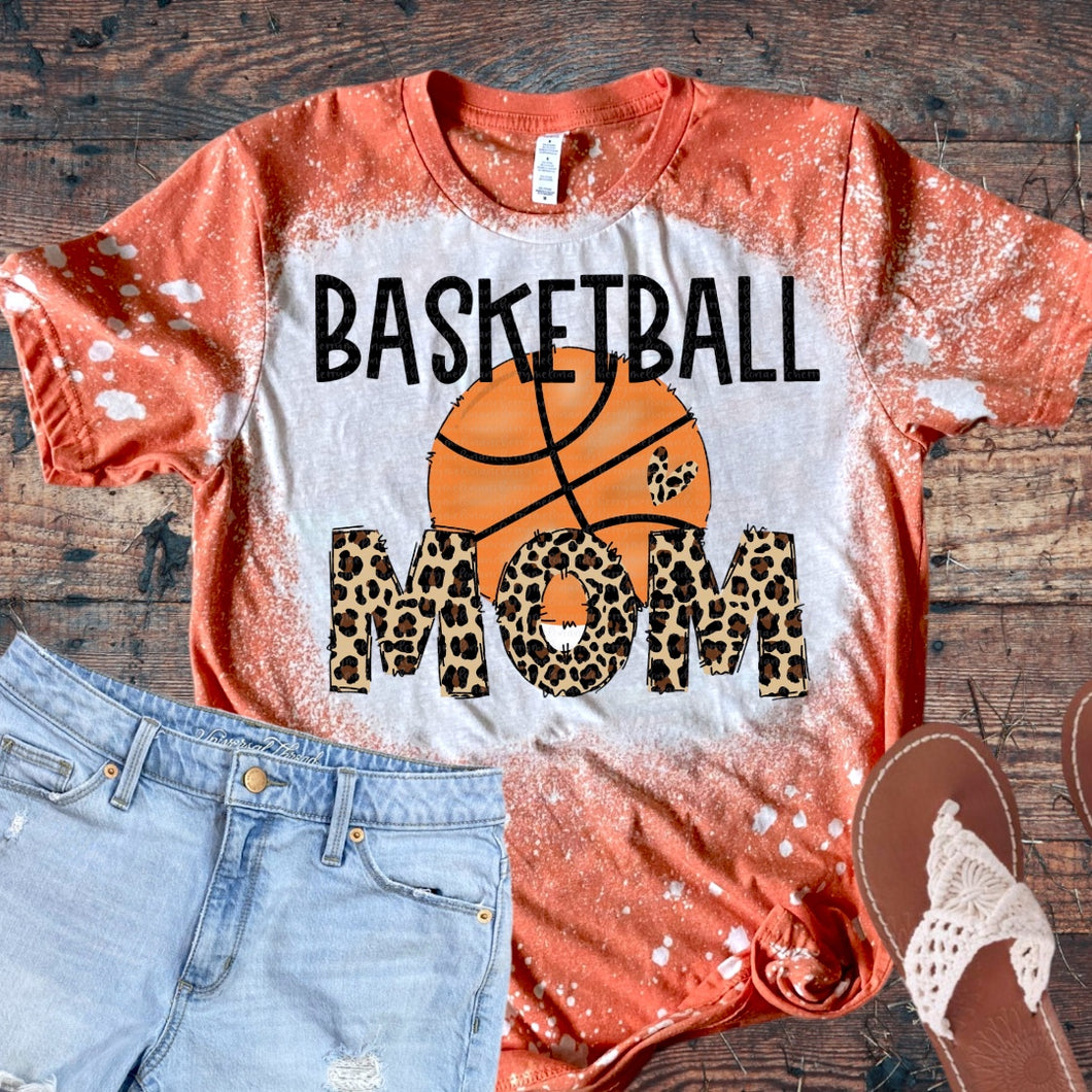 Basketball Mom bleached tee