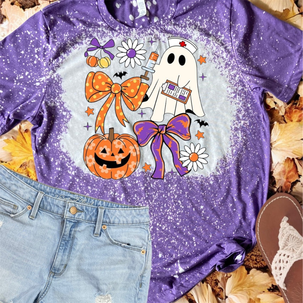Pumpkin Nurse bleached tee