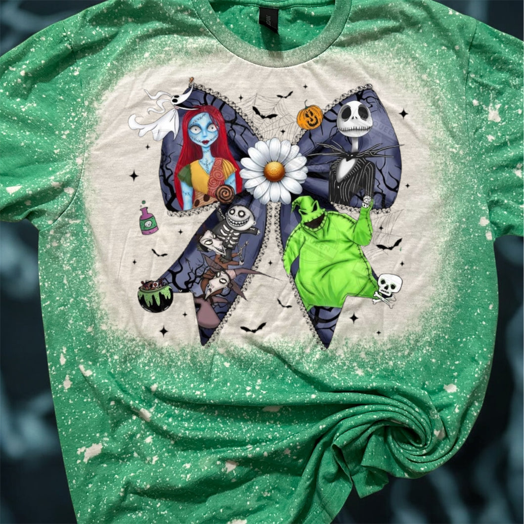 Halloween Nightmare Bleached tee
