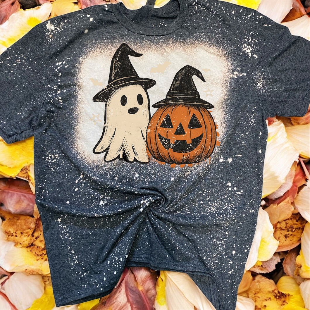 Ghost & Pumpkin Bleached tee