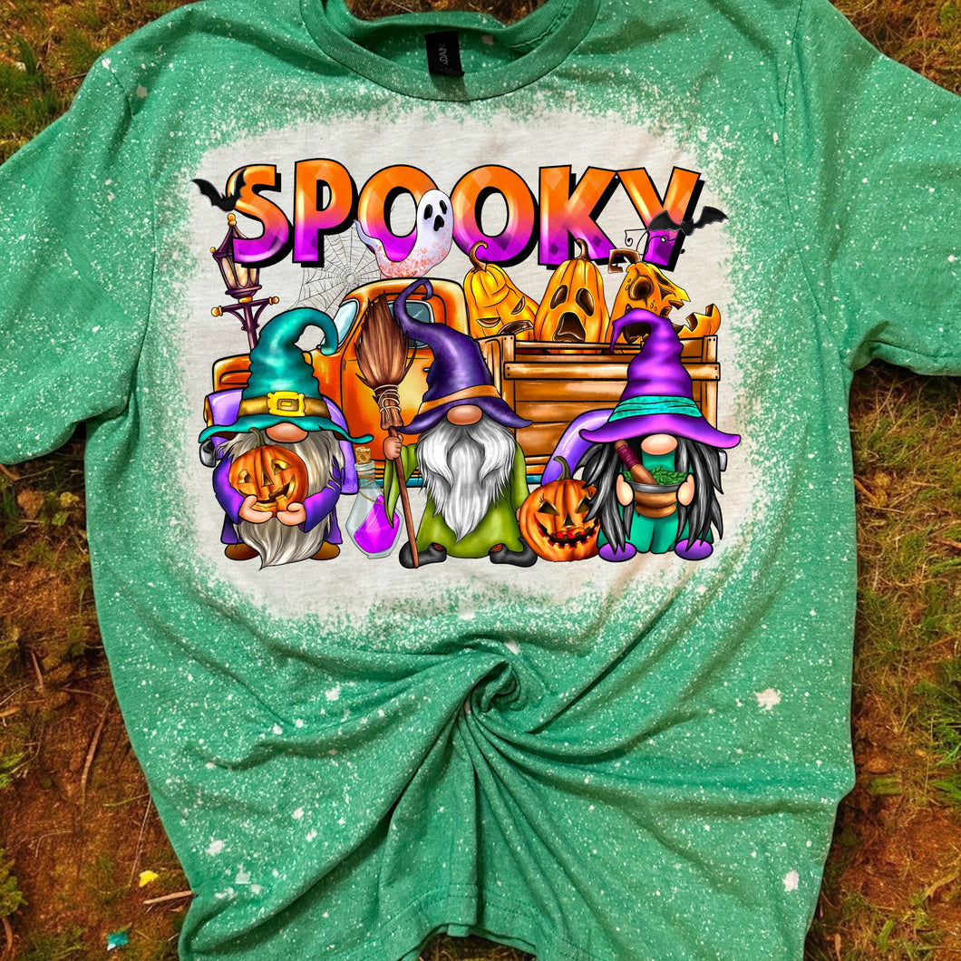 Spooky Gnomes Bleached tee