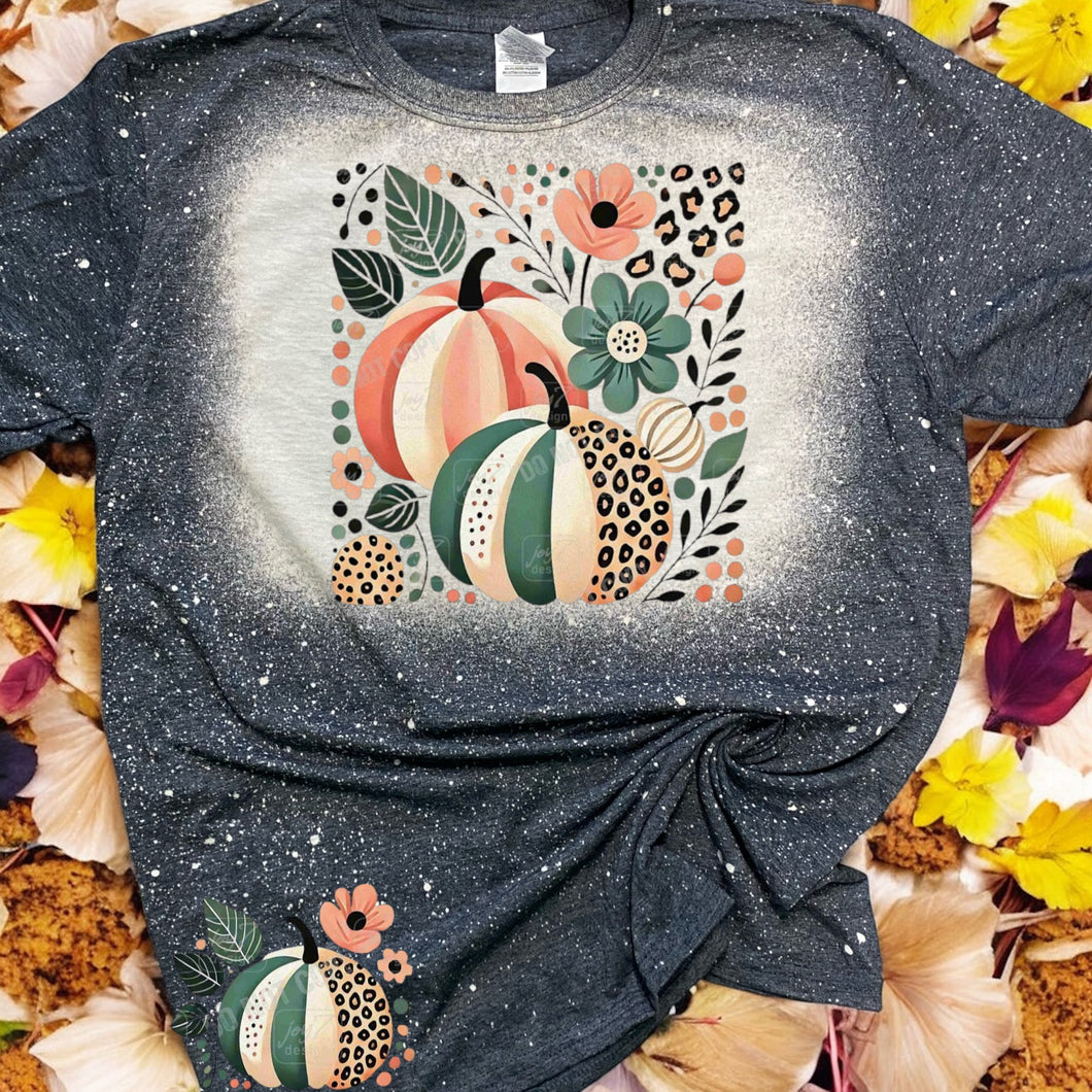 Vintage Leopard Pumpkins Bleached tee