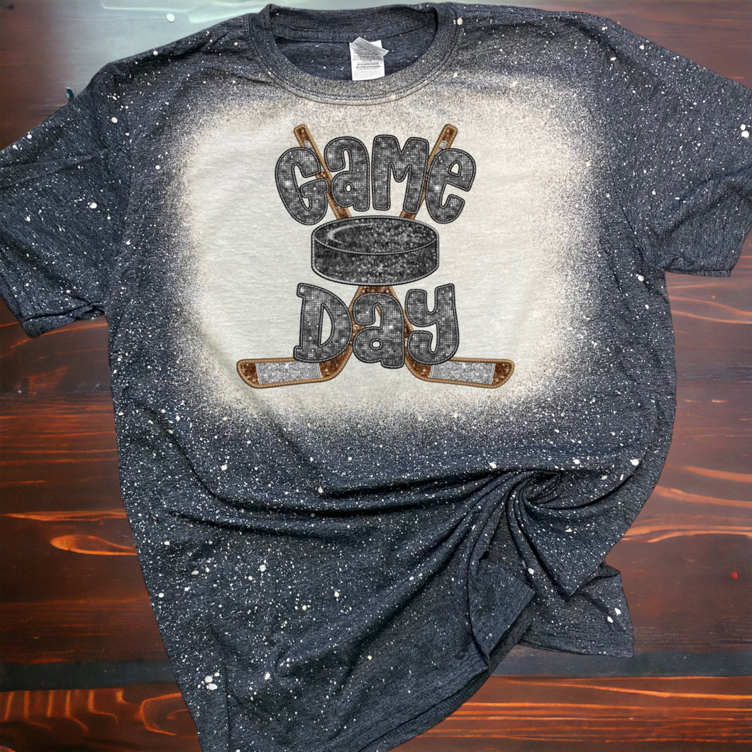 Hockey Gameday bleached tee