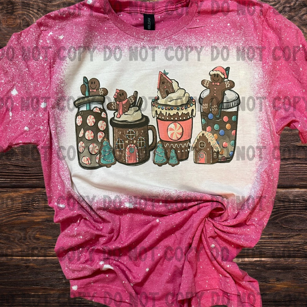 Christmas Drinks bleached tee