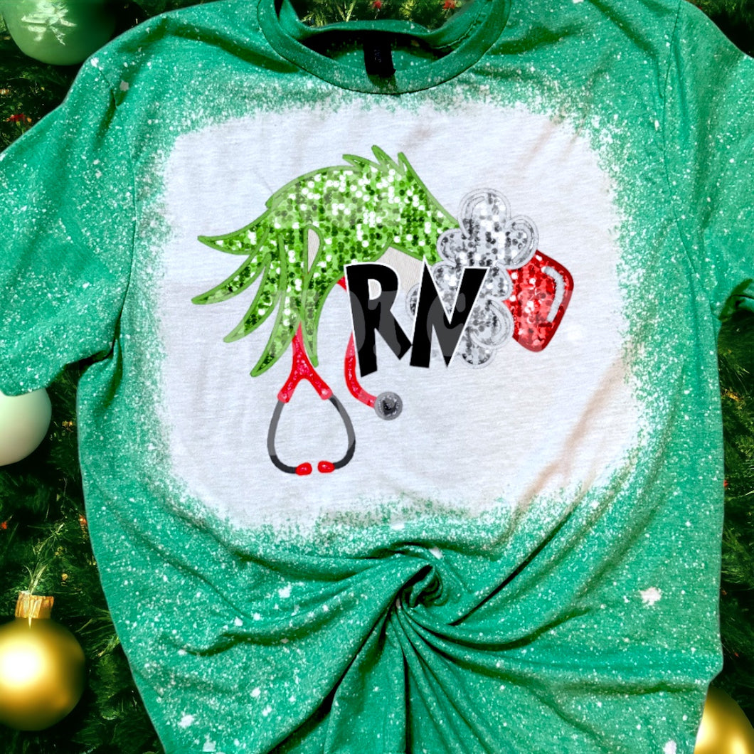 Christmas Nurse Bleached tee