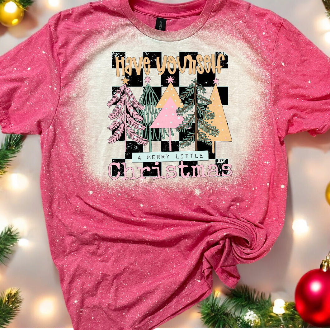 Have yourself a Merry little Christmas Bleached Tee