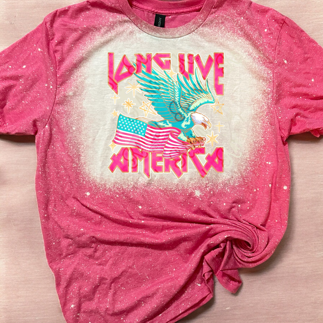 Long Live America bleached tee