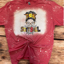 Load image into Gallery viewer, Softball Mama Bleached tee
