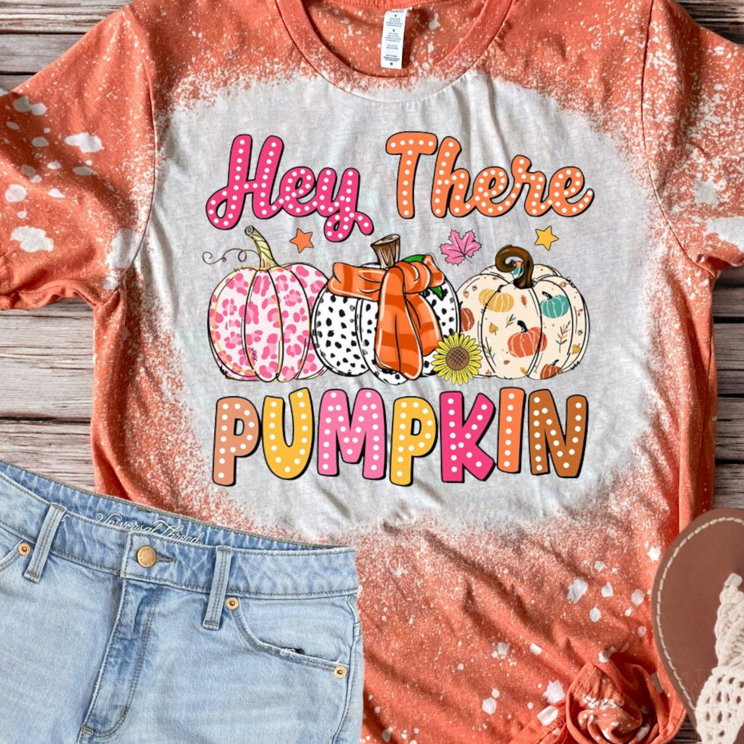 Hey there pumpkin Bleached tee