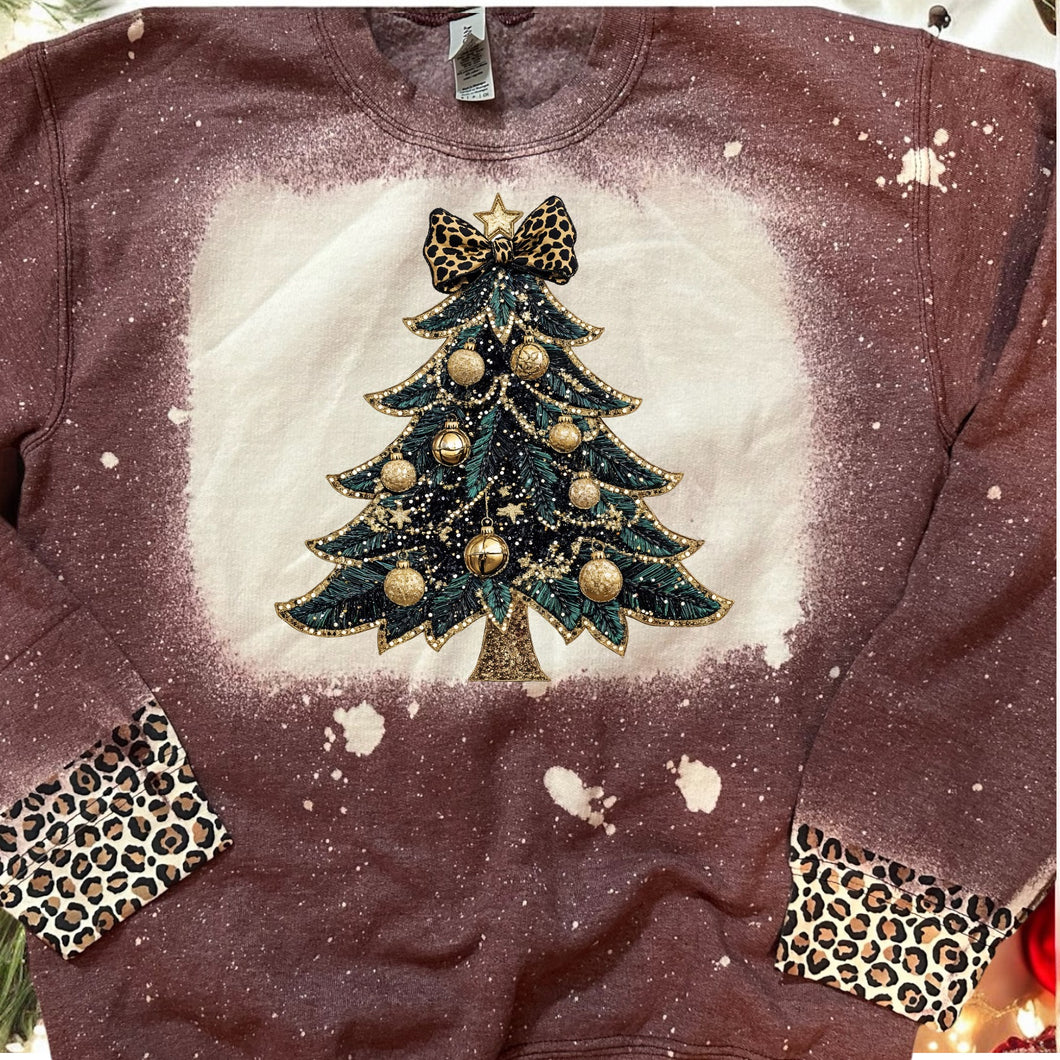 Leopard Christmas Tree Tee/Sweatshirt