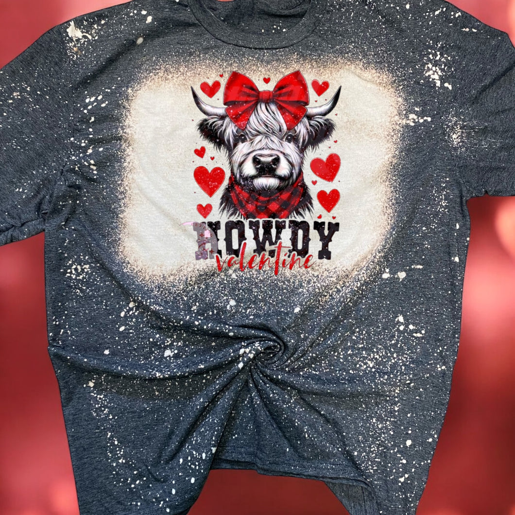 Howdy Valentine bleached tee