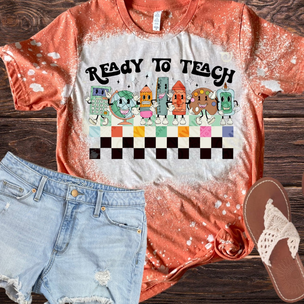 Ready to Teach bleached tee