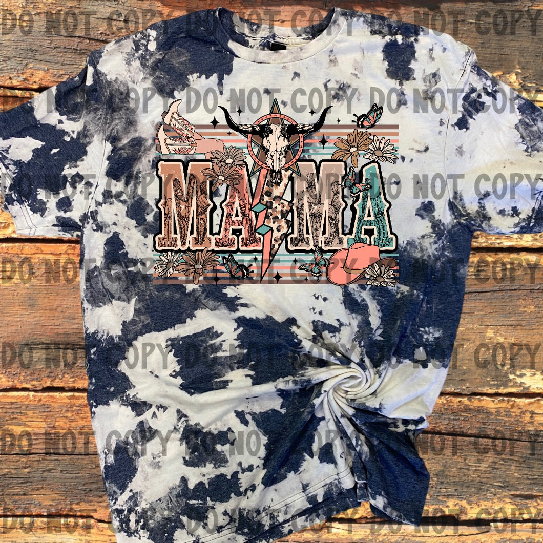 Western Mama bleached tee