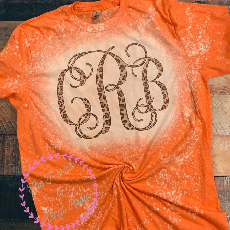 bleached monogram tee