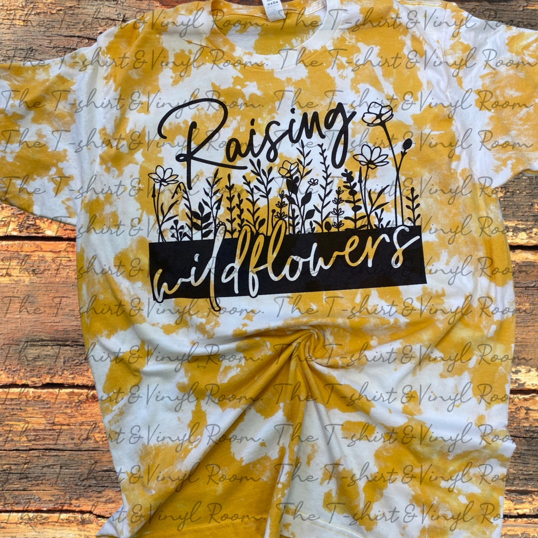 Raising Wildflowers bleached tee