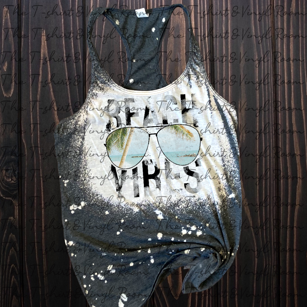 Beach Vibes bleached tee or tank