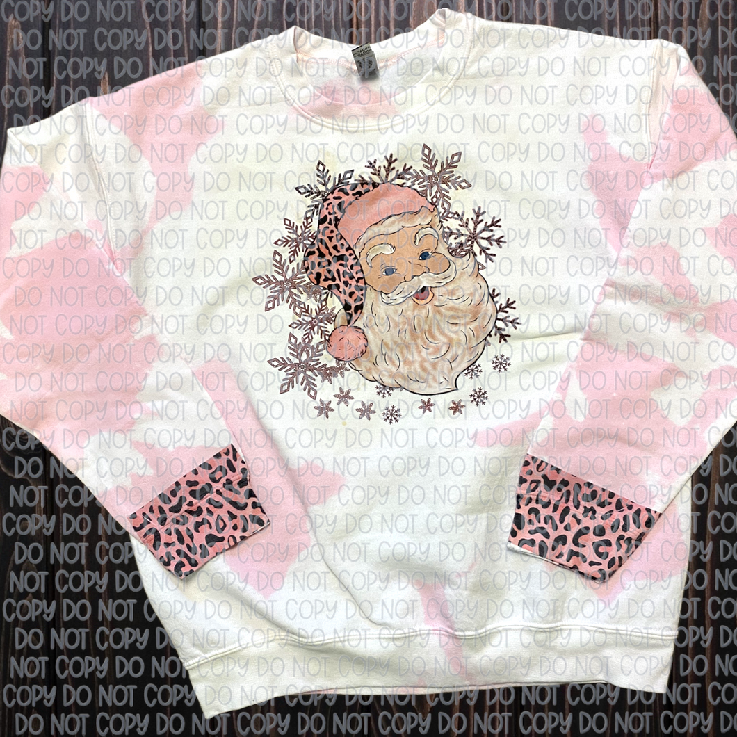 Pink Santa bleached Sweatshirt