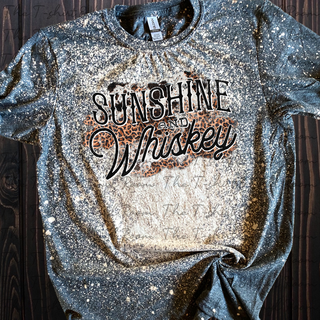 Sunshine & Whiskey bleached tee