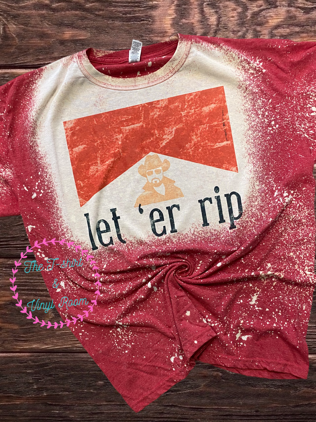 Let’er RIP bleached tee