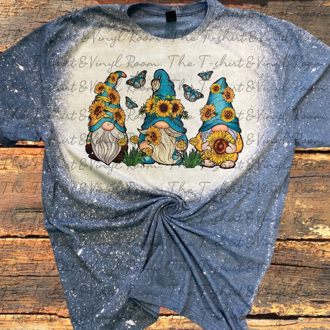 Sunflower Gnomes bleached tee