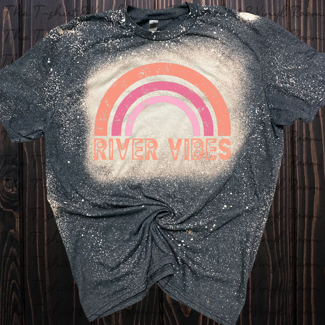 River Vibes bleached tee or tank