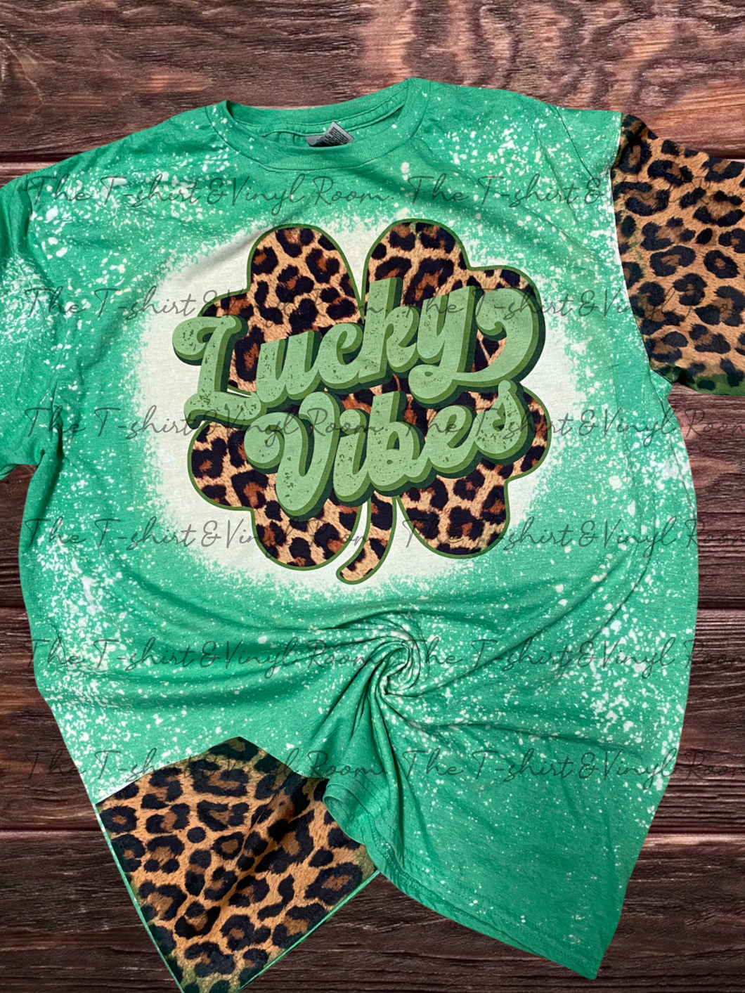 Lucky Vibes bleached tee